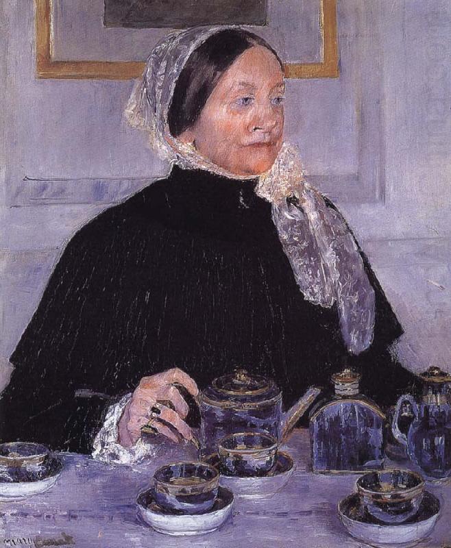Mary Cassatt Woman beside tea-table china oil painting image